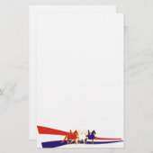 Al Amerikaans zadelrood Briefpapier (Voorkant / Achterkant)