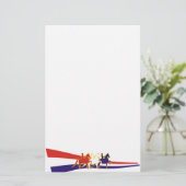 Al Amerikaans zadelrood Briefpapier (Staand voorkant)