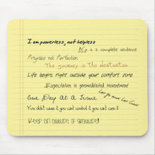 Al-anon Slogans Motivatie Mousepad Muismat