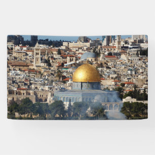 Al Aqsa Jeruzalem Koepel van Rock Palestine ArtWor Spandoek