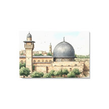 Al-Aqsa-moskee watercolor kunstprint