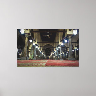 Al-Azhar Moskee Islamitisch Caïro Moslim Egypte Ma Canvas Afdruk