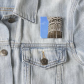 Al Bakiriya-moskee in Old Sana'a, Jemen Vierkante Button 5,1 Cm (In situ)