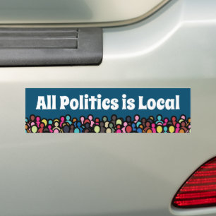 Al Beleid is Lokaal Bumpersticker