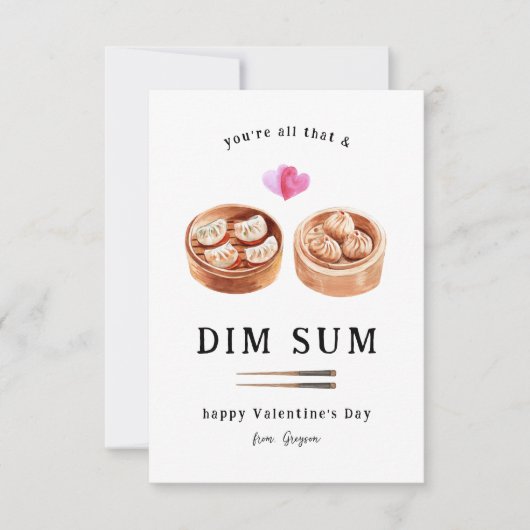 Al dat & Dim Sum | Dumpling Valentijn Notitiekaartje (Voorkant)