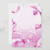 Al dat glitters roze Sparkle verjaardagsfeestje Kaart (Achterkant)