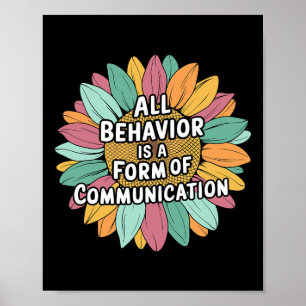 Al gedrag is een vorm van communicatie-gespierde t poster