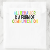 Al gedrag is een vorm van communicatie rechthoekige sticker (Tas)