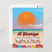 Al Ghariya Qatar strand poster Briefkaart (Voorkant / Achterkant)
