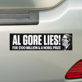Al Gore Lies Bumpersticker (Op auto)