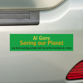 Al Gore, onze planeet redden Bumpersticker (Op auto)