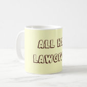 Al Hail Lawgiver. Koffiemok (Voorkant links)