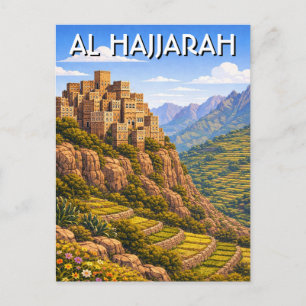 Al Hajjarah Yemen Reizen Briefkaart