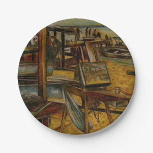 Al het Grote Schilderen begint met één Slag van de Papieren Bordje