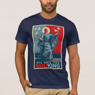 Al het hemel van het T-shirt van God-King Obama