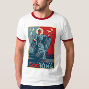 Al het hemel van het T-shirt van God-King Obama
