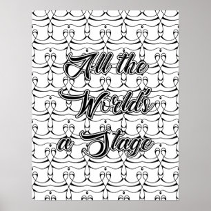 Al het podium van de wereld:Shakespeare Adult Colo Poster