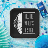 Al het podium van Shakespeare citeert de theater Papieren Bordje (Feest)