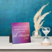 Al Imran 3:159 Quran Verse gradiënt Achtergrond Fotoplaat (Insitu)