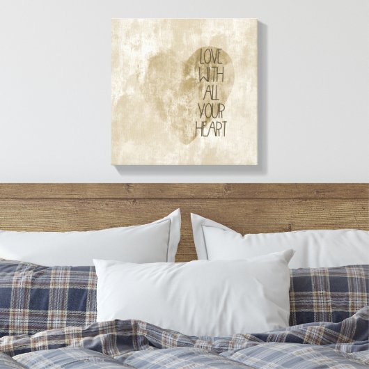 Al je hart goud canvas afdruk (Insitu (Slaapkamer))