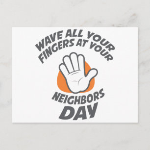 Al je vingers op je buren dag laten rondgaan briefkaart