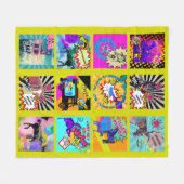 Al mijn coole Comic Horse design Fleece Deken (Voorkant (Horizontaal))