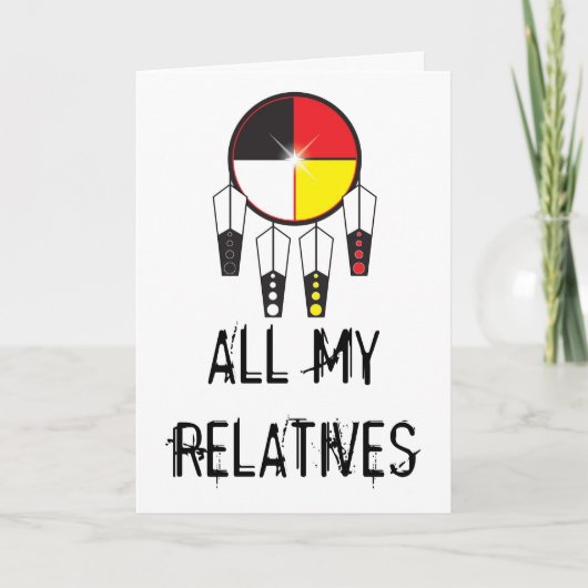 AL MIJN FAMILIELEDEN WENSKAART KAART (Voorkant)
