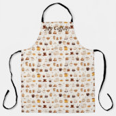 Al mijn koffie patchwork quilt patroon No7 Schort (Voorkant)