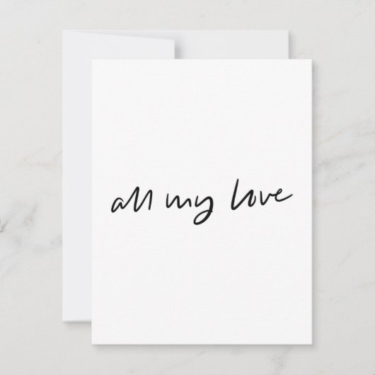 Al mijn liefde platte kaart (Voorkant)