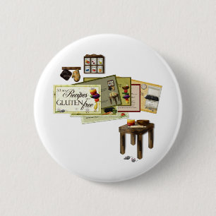 Al mijn recept is gratis ronde button 5,7 cm