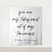 Al mijn Tomorrows Wedding Photo Prop Backdrop Wandkleed (Voorkant)