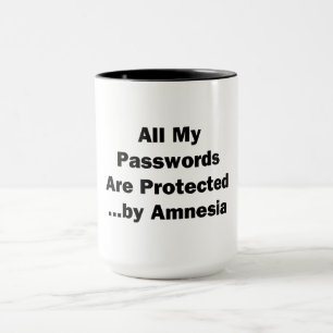 Al mijn wachtwoorden zijn beschermd...door Amnesie Mok