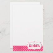 Al mijn X en O's zijn in Korea Briefpapier (Voorkant / Achterkant)