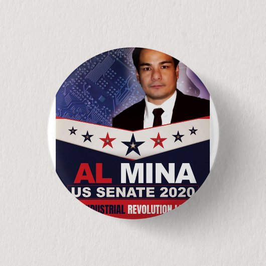 Al Myna US Senate Merchandise Ronde Button 3,2 Cm (Voorkant)