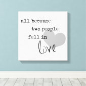 al omdat twee mensen verliefd werden op het modern canvas afdruk (Insitu (Houten vloer))