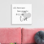 al omdat twee mensen verliefd werden op het modern canvas afdruk (Insitu (Woonkamer))