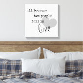 al omdat twee mensen verliefd werden op het modern canvas afdruk (Insitu (Slaapkamer))