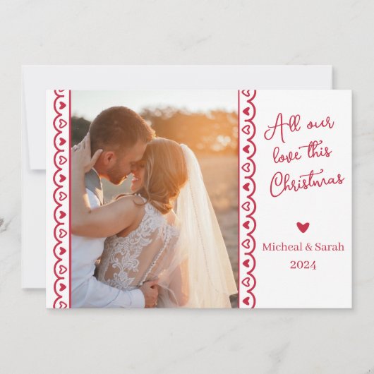 Al onze liefde  feestdagenkaart (Voorkant)