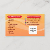 Al pastor Tacos Visitekaartjes (Achterkant)