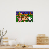 AL- Poster voor de folkkunst van wilde dieren (Keuken)