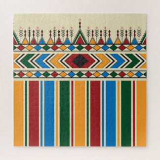 Al-Qatt Al-Asiri geïnspireerd geometrisch patroon. Legpuzzel