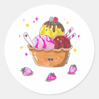 Al rico helado ronde sticker