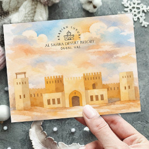 Al Sahra Desert Resort, Dubai Bekende Landmark Briefkaart