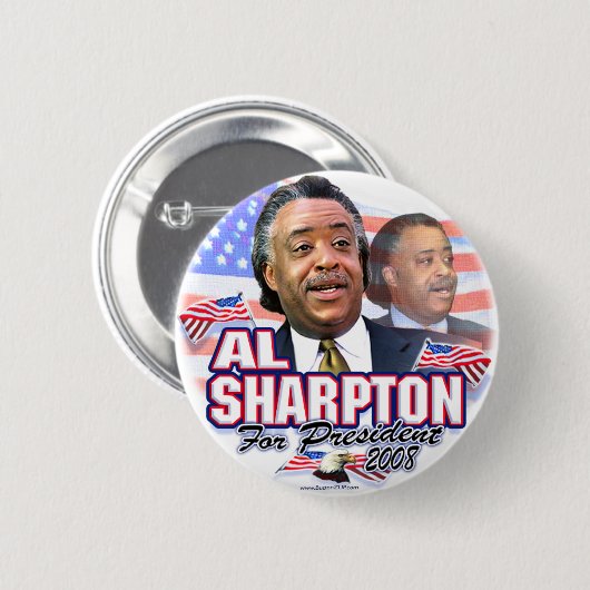 Al Sharpton 08 Button (Voorkant /achterkant)