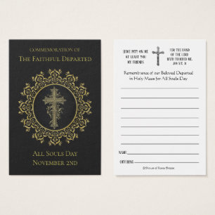 Al SoulDay Memorial Masses overleden Heilige Kaart