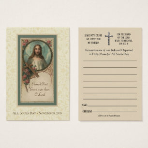Al SoulDay Memorial Masses overleden Heilige Kaart