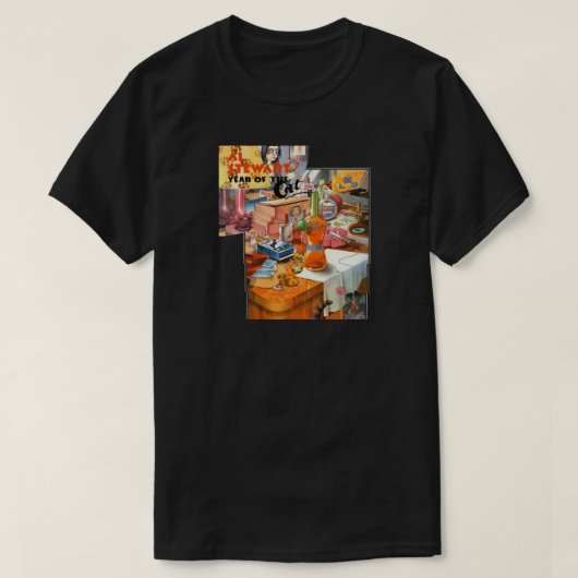 Al Stewart Année Du T-shirt Classique Chat (Design devant)