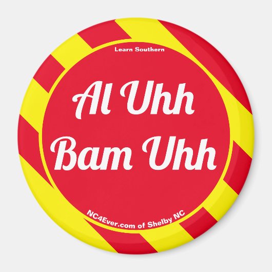 Al Uhh Bam Uhh Red/Yellow Magnet Magneet (Voorkant)