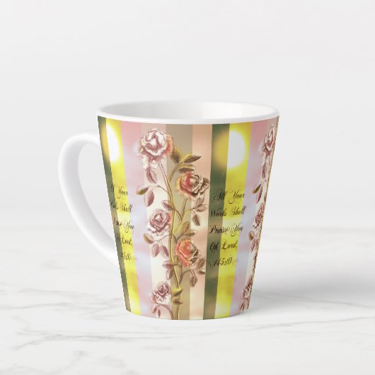 Al uw werken zullen u prijzen, o Heer Latte Mok (Linkerhoek)