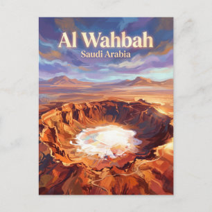 Al Wahbah-krater Saoedi-Arabië Briefkaart